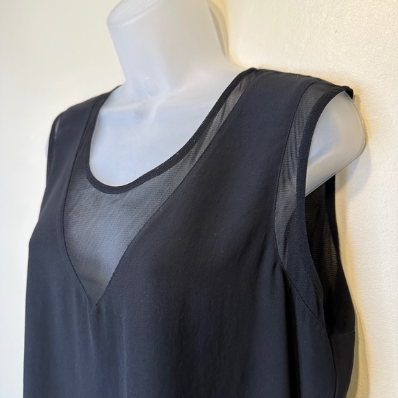 Helmet Lang Designer Mesh Details Lightweight Sleeveless Top Blouse - Picture 6 of 12